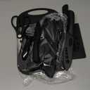 Magicorange 7-Piece Kitchen Knife Set - 5 Black Stainless Steel Knives with Sheaths, Cutting Board, and a Knife Block- Stainless Steel Kitchen Knives with PP Ergonomic Handle (Black)