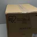 IRIS USA Cat Litter Box, Large Top Entry with Litter Catching Lid and Scoop, Dog Proof, Cat Box Enclosure, Beige/White