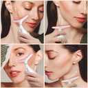 Red Light Facial Massager, Skin Care Tools for Face & Neck Beauty Device, 3 in 1 Face Massager Tool with LED, Thermal, Vibration, Tightenings, Rejuvenation for Women (White)