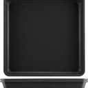 WAYNHUI Squared Plant Saucer 23inch 2pack Square Plastic Basin Tray Large/Small Water Receiving Tray(Black 23inch 2pack)