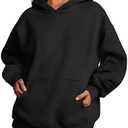 Trendy Queen Womens Oversized Hoodies Fleece Sweatshirts Fall Fashion 2025 Pullover Sweaters Winter Clothes M