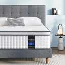 Inofia Twin Mattress, 10 Inch Twin Size Hybrid Mattress with Gel Memory Foam, Breathable Comfortable Single Mattress, Fiberglass Free, Individually Wrapped Coils, Supportive&Pressure Relief (White)