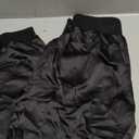 PRETTYGARDEN Women's Satin Jogger Pants Casual Dressy High Waist Long Lounge Pant Trousers Summer Outfits with Pockets (Black,Large)