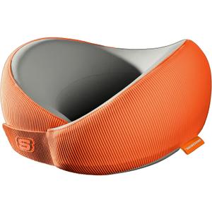 Skechers Women's Memory Foam Neck Pillow, Comfortable & Breathable Travel Pillow, Neck Pillow Airplane for Travel, Car Rides, Home, and Office Use, Ergonomic Design for Men and Women,Orange
