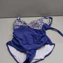 Eomenie Women's One Piece Swimsuits Tummy Control Ruched Push Up Bathing Suit Tie Back Slimming Swimwear M