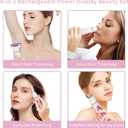 LED Display Electric Razor for Women Men,4 in 1 Rechargeable Wet & Dry Electric Shaver and Facial Hair Remover,2026 Painless Ladies Body Razors for Nose Face Body Leg Bikini Arm Hair (Purple)