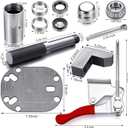 Canchiing Tire Carrier Hinge Kit Include Necessary Latch, Slewing Bearing, Bearing Hub and Seal, Brake Cover, Metal Plate and Poly Urethane Stop Spare Tire Carrier Hing Kit for Installation