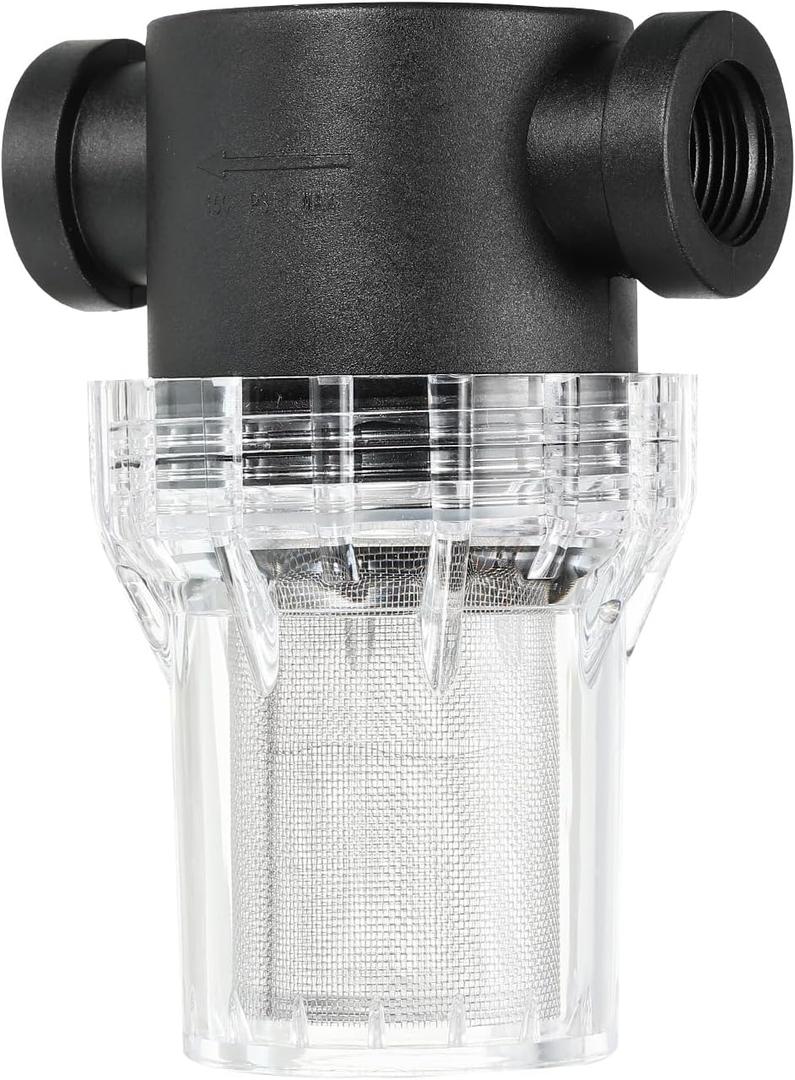  Inch Water Pump Strainer Filter, Pipe Water Pump Strainer with 80 Mesh Stainless Steel Filter Screen for Irrigation Garden