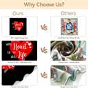 3 x Silk Scarf for Women,Digital Printed Scarves 20.8" x 21.6" Neck Scarf Breathable Lightweight for Nurses Gift Packed (Heart..)