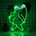 Funny Frog Neon Sign for Wall Decor Led Neon Signs Light Bar Decor Up Sign Room Decoration Neon Lights Sign Frog Decor USB Powered for Man Cave Lamp