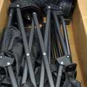 Collapsible Wagon Cart with Wheels Foldable - Folding Utility Heavy Duty Wagons Carts for Grocery Sports Garden Shopping Camping Wheelbarrows (Black, 120L)