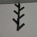 RRG Vertical Coat Rack Wall Mounted 16 Inch, Metal Vertical Hat Rack for Wall, Modern Coat Rack Tree for Hats, Jackets, Bags, Entryway Bedroom (Height 16") (Black)