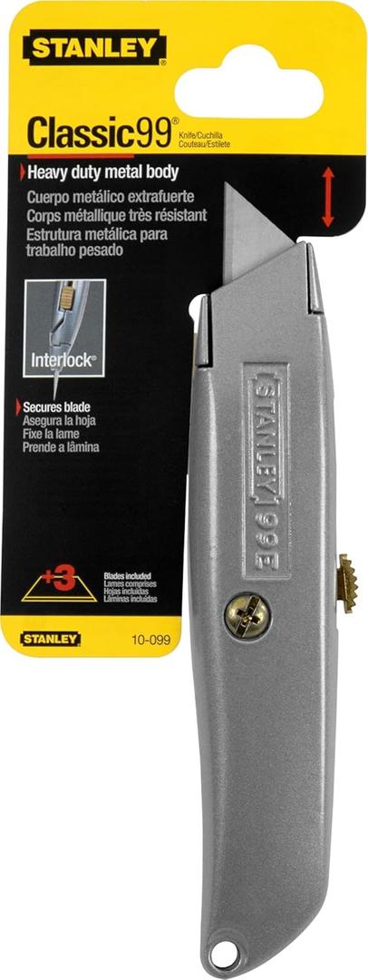 STANLEY Classic 99 Utility Knife, Retractable, 6-Inch, (10-099) (Factory)