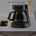 Toastmaster 12-Cup Digital Touchscreen Drip Coffee Maker - Programmable Automatic Coffee Machine - Kitchen Appliance with Keep Warm Setting