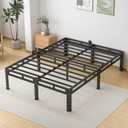 NKZ King Size Bed Frame 14 Inch, Metal Bed Frame & Box Spring 2 in 1 Platform with Round Corner Legs, 4000lbs Weight Capacity Reinforced Metal Frame, Headboard Hole, Noise-Free, Easy Assembly