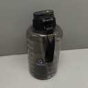 AQUAFIT Half Gallon Water Bottle with Time Marker - Straw & Chug Lid - BPA Free Gym Water Bottle with Straw - Big Gallon Jug (Gray, 64 oz - 2in1 Lid)