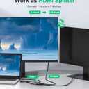 HDMI Switch 4k@60hz Splitter, GANA Aluminum Bidirectional HDMI Switcher 2 in 1 Out, Manual HDMI Hub Supports HD Compatible with Xbox PS5/4/3 Blu-Ray Player Fire Stick Roku