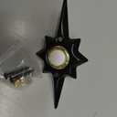 Saillong 1 Pack Doorbell Button, Metal Push Button Doorbell, Doorbell Button Wired Replacement, Doorbell Lighted, White Light Wall Mounted Starburst Door Bell Buttons(Black)