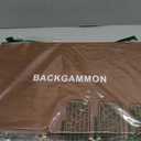 ropoda Sapele Wood Backgammon Board Game Set (15 Inches) for Adults and Kids - Classic Board Strategy Game - Portable and Travel Backgammon Set with Wooden Playing Pieces and Accessories