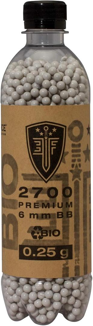 Elite Force Premium Biodegradable 6mm Airsoft BBS , .25 Gram, 2700 Count