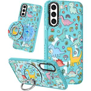 Cute Case for Samsung Galaxy S21 for Women Girls - Funny Design Compatible with Magsafe Magnetic Ring Holder Kickstand Art Dinosaur Fashion Pattern TPU Phone Covers Cute Case for Samsung Galaxy S21 for Women Girls - Funny Design Compatible with Magsafe Magnetic Ring Holder Kickstand Art Dinosaur Fashion Pattern TPU Phone Covers