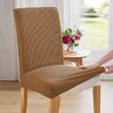 Aertiavty Chair Covers for Dining Room Set of 8 Kitchen Seat Covers, Dining Room Chair Covers Chair Slipcover for Parsons Chair, Camel