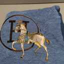 18x18'' inches Throw Pillow Cushion Covers Set Pack of 2 Pcs - Luxury Horse Embroidery Modern Style Couch Sofa Pillow Cover for Living Room Bedroom (Blue)