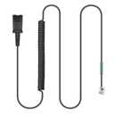 U10P Headset Adapter RJ9 to QD Cable for Plantronics Quick Disconnect Headset Cord Compatible with Polycom VVX411 VVX410 VVX311 VVX310 Plantronics ShoreTel Avaya NEC Aastra Mitel Nortel Landline Phone