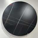 Round Table Dining Table Turntable Home Rock Plate Turntable Restaurant Marble Round Table Rotating Stone Turntable Tabletop (Single)(Black,80cm(32inch))