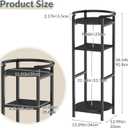 Water Dispenser Floor Stand, Water Jug Stand for 1-5 Gallon, Sturdy Water Stand with Shelves, 3 Tier Water Dispenser Storage(36.5" H-11.8" W),Water Jug and Plant Stand