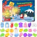 BATTOP Advent Calendar 2025, 24 Days Mochi Animals Squishy Toys for Kids,Toddlers, Christmas Countdown Calendar Toy for Boys Girls, Christmas Party Favor Gifts (blue)