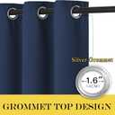 NICETOWN Blackout Curtains for Windows 90 inch Length - Grommet Energy Saving Thermal Drapes Sound Reducing Heat Blocking Window Treatments for Living Room (Navy, 1 Panel, W52 x L90)