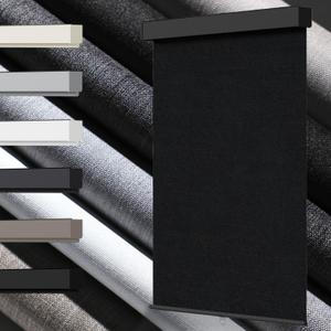 Blackout Roller Shades, Free-Srop Cordless Roller Blinds for Windows, Thermal Insulated Fabric Window Shades UV Protection for Home, Office, Bedroom, Door, Black, 34" W x 72" H