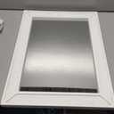 Rattan Trim Wall Mirror, 18' x1.25' x 23.75' , White