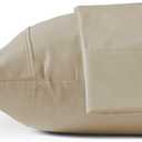 Linen Home 100% Cotton Percale Pillowcases Queen Size, Light Taupe, 2 Pieces of Pillow Case, Crisp and Cool Strong Bed Linen, 20 inches X 30 inches