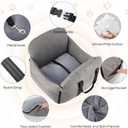 Dog Car Seat for Small/Medium Dogs.Water Repellent with Storage Pockets.Doubles as a Pet Travel Bed for Dogs Up to 40 lbs. Machine Washable Dog Carrier - Gray Schnauzer