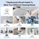 Sorpci Electric Spin Scrubber, 2026 New Cordless Cleaning Brush, Shower Cleaning Brush with 7 Replaceable Brush Heads, Power Scrubber 3 Adjustable Speeds, Detachable Long Handle & IPX7 Waterproof