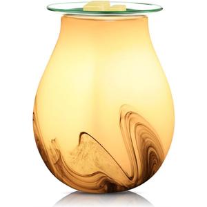 Glass Wax melt Warmer,Electric Wax Burner,Romantic Aroma Warmer for Essential Oils Burner & Premium Wax Melts Burner.(Ink Drawing)