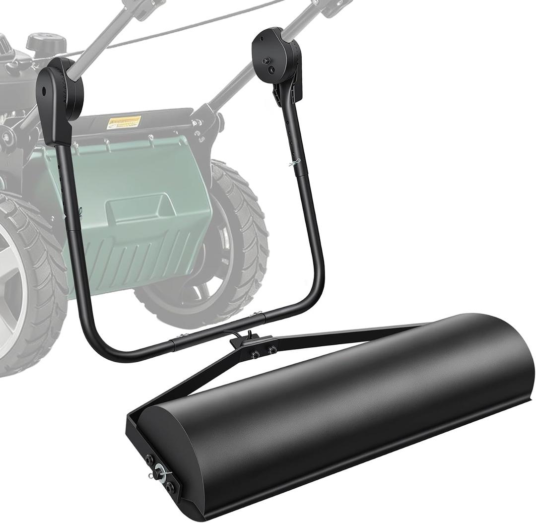 Lawn Striping Kit for Push Walk-Behind Mowers, Heavy-Duty Roller, Adjustable Bracket Design, Large Easy-Fill Sand Port & Funnel, Universal DIY Striper Fits Gas or Electric Lawn Mowers