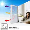 Filmgoo Window Tint for Home One Way Daytime Privacy Window Film Heat Blocking Anti UV Mirrored Reflective Window Film for Home and Office, Black Silver, 29.5 Inch x 6.5 Feet