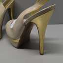 Women's High Heels Slingback Platform Pumps Stilettos Close Pointed Toe Heels Patent Solid Dating Party Dress Shoes, 6M 