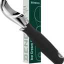 Beneno Heavy Duty Ice Cream Scoop - Upgraded Anti-Fracture Design, Comfortable Grip Long Handle, Effortless Scooping & Dishwasher Safe, Black