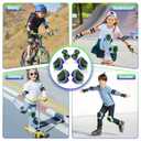 Wemfg Kids Protective Gear Set Knee Pads for Kids 3-14 Years Toddler Knee and Elbow Pads with Wrist Guards 3 in 1 for Skating Cycling Bike Rollerblading Scooter