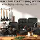 Pots and Pans Set Non Stick, 31 Piece Kitchen Induction Cookware & Bakeware Set, Nonstick Kitchen Cooking Pans Set with Frying Pans Set Grill Pan Saucepan Baking Sheet & Utensils, PFOA Free