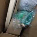 44pcs 4 Tier Tabletop Wooden Winter Village Tree Set 1.67 ft Village Display Stand with Snow Blanket Garland and String Light Winter Houses Mini Tree DIY for Holiday Decoration