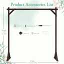 7.2FT Wooden Wedding Arch Square Wood Arches Arbor Backdrop Stand for Ceremony Indoor Outdoor Wedding Party Proposal Scene Garden Beach Forest Rustic Boho Decoration