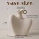 Ceramic Vase, Human Body Vase for Home Decor, Modern Minimalist Boho White Vase for Living Rooms, Bedrooms, Shelves, Dining Tables, Bathrooms, and Offices (White)
