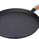 10 inch Cast Iron Crepe Pan, Cast Iron Tawa Dosa Tortilla Pan, Flat Skillet for Roti Dosa Comale