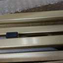 Folding Bookshelf, 5 Tier Foldable Bookcase, Multifunctional Plant Shelf Storage Rack for Home Office, Easy Assembly, Gold & Nature Wood