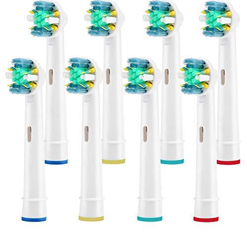 Toothbrush Replacement Heads Refill for Oral Electric Toothbrush Pro 1000 Pro 3000 Pro 5000 Pro 7000 Vitality Floss Action,6  Count with Covers